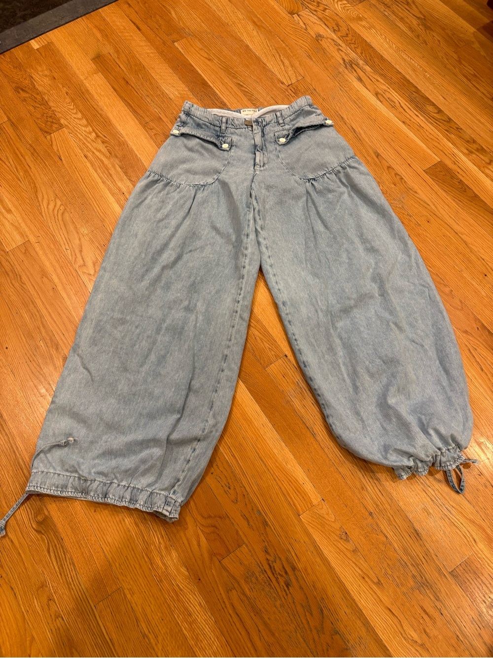 Free People Light Blue Lotus Balloon Wide-Leg pants